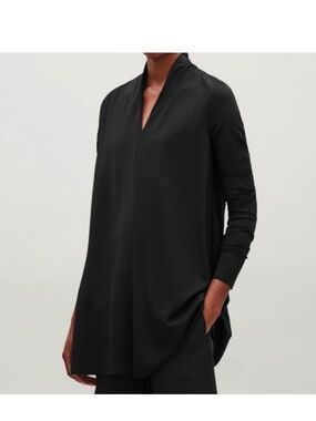 COS Dress A Line Draped V neck Dress Tunic Jersey Top Women's size M